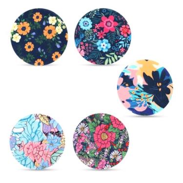 Imagem de 25 peças de capas de sensor para Libre 2/3, adesivos de sensor estilo flor primavera à prova d'água e à prova de suor adesivos para monitor CGM acessórios compatíveis com Libre (5 estilos)