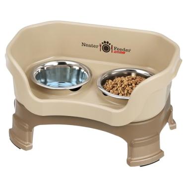 Imagem de Tigelas para gatos Neater Feeder Deluxe à prova de bagunça elevadas para todas as raças – Feitas nos EUA – Tigelas elevadas para gatos sem derramamento para gatos internos com extensões de perna –