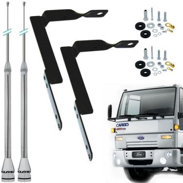 Imagem de 2 Antena Móvel Maria Mole PX Inox 2,70m Alongador 60cm Suporte Diantei