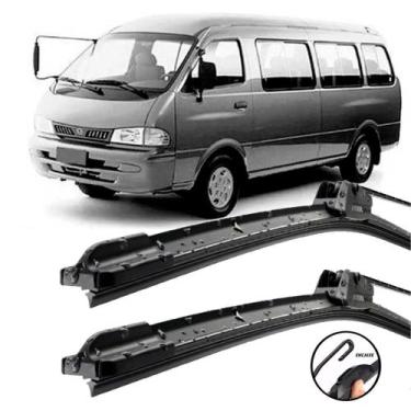 Imagem de Palhetas Silicone Limpador Parabrisa 20" 18" Kia Besta 1998.../2005 - 