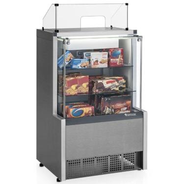 Imagem de Vitrine Neutra Caixa Aurora Mpxa075r Gelopar Balcão Caixa Inox Bivolt