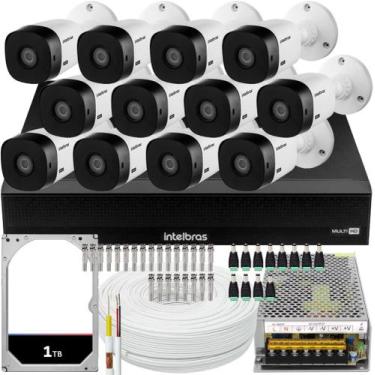 Imagem de Kit Intelbras 12 câmeras VHL 1120 20m DVR de 16 canais 1 TB