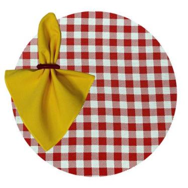 Imagem de Kit Capas de Sousplat 35cm Festa Junina com Guardanapo e Porta Guardan