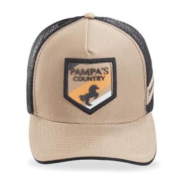 Imagem de Boné Cavalo Trucker Bege Claro Origina Pampas Country, Bege claro