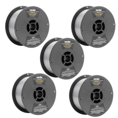 Imagem de Kit 5 Arame MIG 0,8mm Carretel 1KG Sem Gas - Vonder