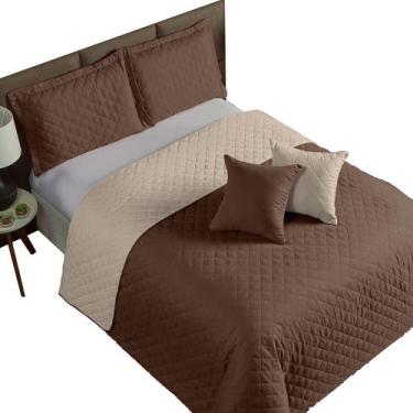 Imagem de Cobre Leito Colcha Solteiro 2 Peça Dupla Face - MR Enxovais, Marrom