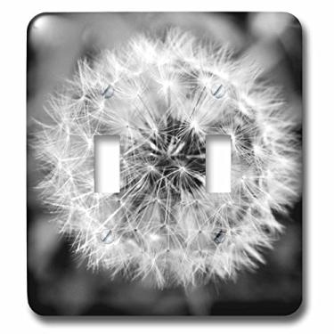 Imagem de 3dRose lsp_51762_2 Interruptor soprador de dente-de-leão preto e branco