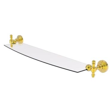Imagem de Prateleira de vidro Allied Brass RW-83/24 Retro Wave 61 cm, latão polido