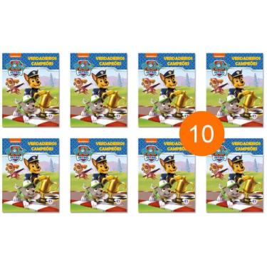 Imagem de Patrulha Canina Verdadeiros Campeões - Kit 10 Livrinhos Lembrancinha d