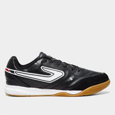Imagem de Chuteira Futsal Topper Maestro PRO V Unissex, Preto, Branco, 43
