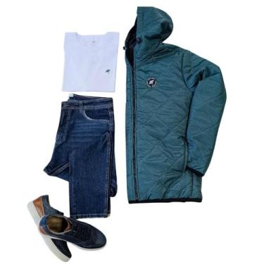 Imagem de Jaqueta Puffer Matelada com Capuz Casual Ultraleve 100% Poliester - Ar