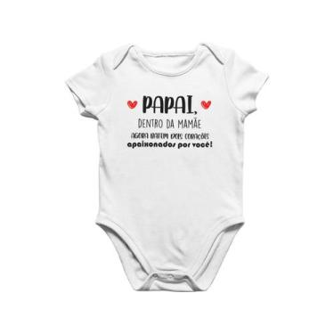 Imagem de Body Bebê Infantil Amor da Mamãe Papai Coração Branca - Del France, M