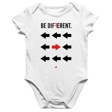 Imagem de Body Bebê Algodão Be Different - Foca na Moda, Branco, M