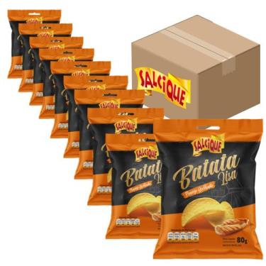 Imagem de Kit Salcique Salgadinhos Batata Lisa Frango Grelhado 80g c/10, 80g, Fr