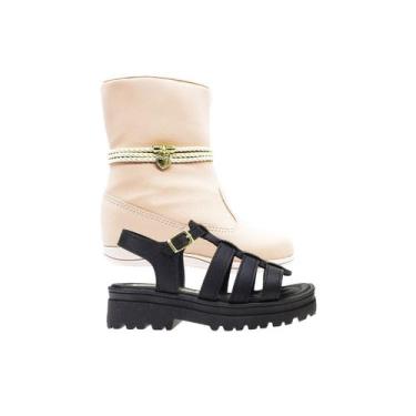 Imagem de Sandália Infantil Menina e Botinha Coturno - KIT 2 PARES Tam 28 ao 34 