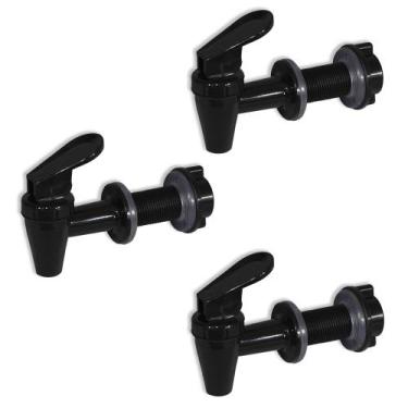 Imagem de Kit 20 Torneira Longa para Filtro Bebedouro e Barrica Preta - Gastrobe