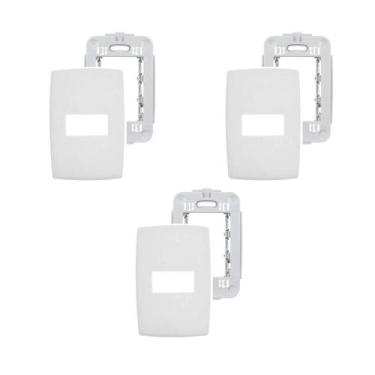 Imagem de 3 Placas Espelhos 4x2 1 Mód. Branca Legrand Pial Plus 618505