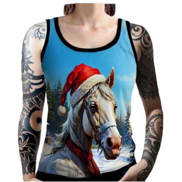 Imagem de Regata Camiseta Tshirt Natal Festas Cavalo de Natal Neve  - Enjoy Shop