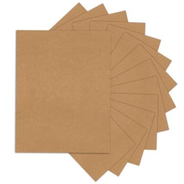 Imagem de 24 folhas de papelão marrom 21 x 27 cm, papel para impressora Goefun de 36 kg para convites, menus, artesanato, cartões DIY