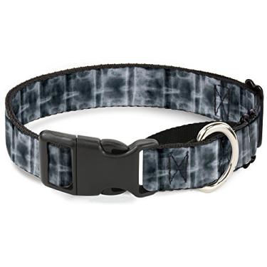 Imagem de Buckle-Down Coleira para cachorro "Spinal X-Ray", preto/branco, 3,8 cm de largura, serve para pescoço-médio de 40,6-58,4 cm
