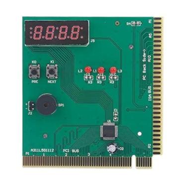 Imagem de Placa mãe PC de diagnóstico Analisador PCI de 4 dígitos e ISA Analisador de cartão de diagnóstico testador de cartão de diagnóstico por computador placa-mãe Post Tester