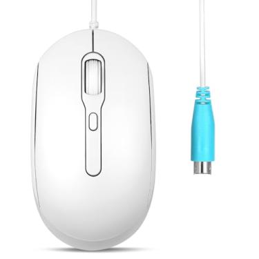Imagem de Perixx Mouse óptico PS/2 com fio PERIMICE-222PW - Cabo longo de 1,5 m - Design óptico 1200/1600/2000 DPI - Branco