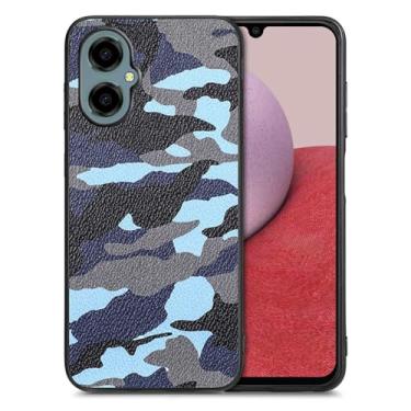 Imagem de DAMONDY Compatível com BLU G64, capa de celular BLU G64, capa de TPU à prova de choque com design camuflado 3D para homens e mulheres, capa de celular de silicone de borracha macia - azul