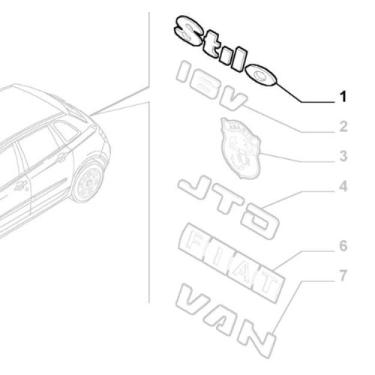 Imagem de Emblema Letreiro Stilo Cromado Original Fiat 46802366