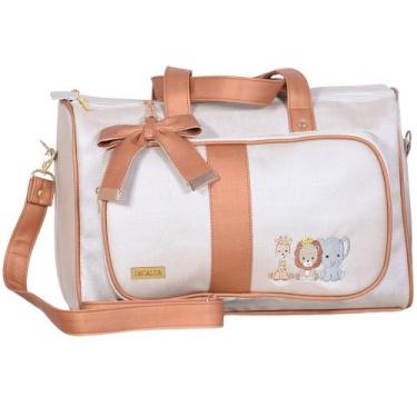 Imagem de Bolsa Maternidade Safari Baby Champanhe e Bronze - Decalta
