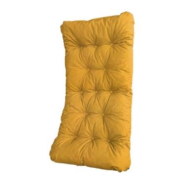 Imagem de Almofada AcquaBlock 110x60 Mostarda Impermeável Vime Junco Jardim Premium Muito Resistente Sol e Chuva