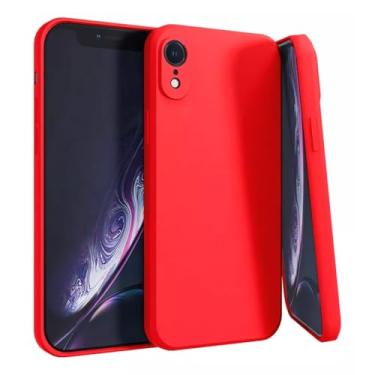 Imagem de Capa Capinha Silicone Aveludada Compatível Com iPhone XR Premium (VERMELHO)