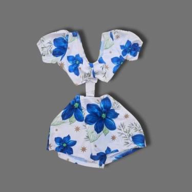 Imagem de Conjunto Feminino Estampado Short saia e Cropped 0613 - Bellucy Modas,