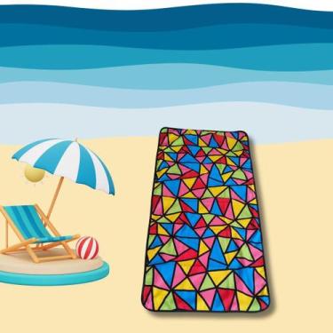 Imagem de Esteira de Praia e Piscina Lavável e Impermeável  Tamanho 150x70 TriCo