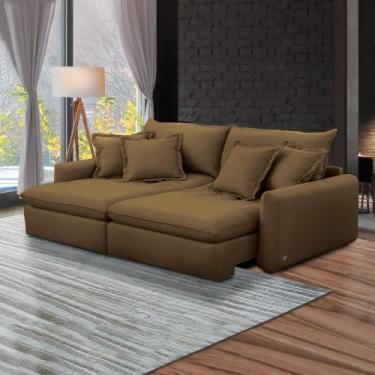 Imagem de Sofá Bipartido 270cm Retrátil Reclinável Almofadas Caixa Zero Sydney V