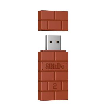 Imagem de Adaptador 8BitDo Wireless 2 - Interface USB - Controles Bluetooth - Marrom - 83DC01