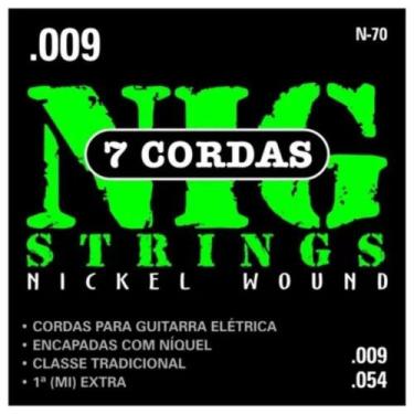 Imagem de Encordoamento Guitarra Nig 09 7 Cordas N-70