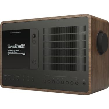 Imagem de Revo Sistema de música sem fio SuperConnect com rádio da Internet, Spotify Connect, Wi-Fi, FM e Bluetooth - Nogueira/preta