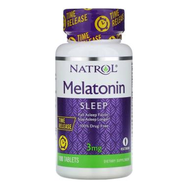 Imagem de Melatonina Importado 3mg Time Release 100 Tabletes Natrol - Importada e. U. A, Sleep, pronta entrega 3 mg