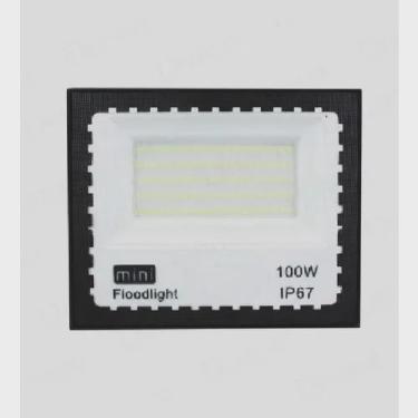 Imagem de Mini Refletor Holofote 100 Led 100W Branco Frio Ip67 6000k Prova D'água Bivolt nf