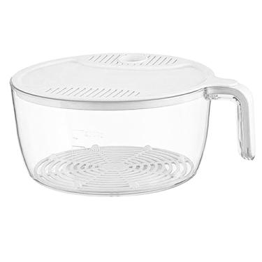 Imagem de Arroz Lavadora de Arroz Coador Tigela de Arroz Grande Capacidade Lavadora de Arroz Tigela com Alça de Drenagem Rápida Coador de Arroz Multiuso para Frutas, Legumes, Cozinhar em Casa