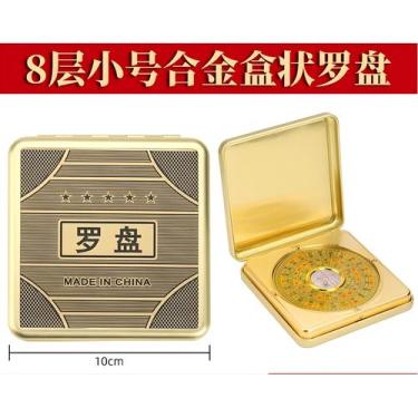 Imagem de Feng Shui Bússola Bússola de cobre puro Flip Bússola Caixa de liga Luo