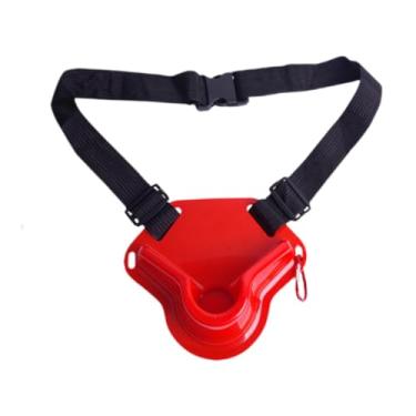 Imagem de kowaku Pesca cinto da cintura haste do barriga de barriga de pescadores equipamentos de presente portador de poste brigando para pesca de barco, Vermelho