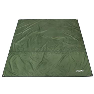 Imagem de Azarxis Lona de barraca de acampamento lona impermeável para solo, toldo para guarda-sol, rede de dossel pegada, lençol de chão para abrigo de chuva e moscas (verde militar, P - 150 cm x 220 cm)