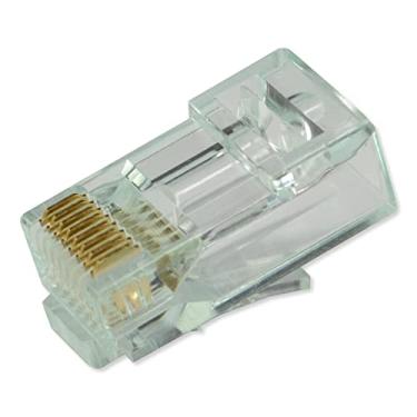 Imagem de SimpLY45-CAT6 RJ45 plugue modular conector de passagem para cabos CAT6 UTP, frasco de 100 peças