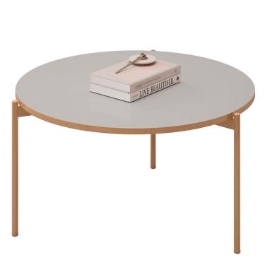 Imagem de Mesa De Centro Redonda Para Sala Pé Metal Nala D04 Bali - Mpozenato