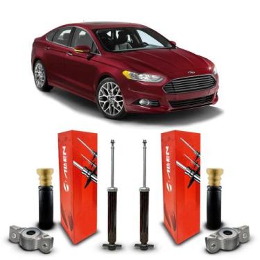 Imagem de Par Amortecedor + Kit Coxim Traseiro Ford Fusion 2013 A 2019 - Allen