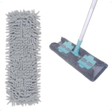 Imagem de Kit Rodo Mop Chenille Vassoura Com Refil Extra E Pano Em Microfibra