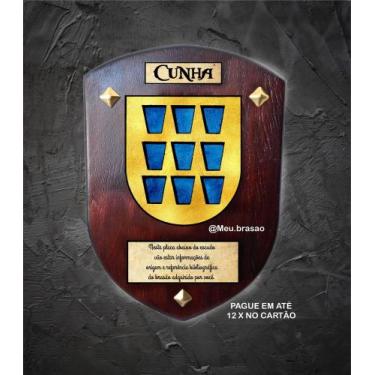 Imagem de Brasão da família Cunha ( feito na madeira ) - @meu.brasao