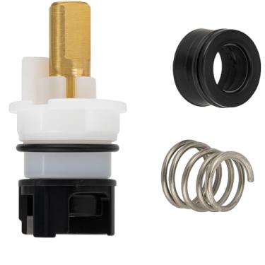 Imagem de Kit de substituição de haste de torneira para RP25513 – Compatível com lavatório de duas alças Delta, central e torneira generalizada – Inclui assento RP4993 e mola, RP24096 + parada de 1/4 de volta