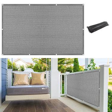 Imagem de INCHRISL Tela De Privacidade Para Varanda, Proteção Uv, 3' X 15' Altura, Escudo Deck, Pátio, Apartamento, Quintal, Piscina Externa, Corrimão, Cinza